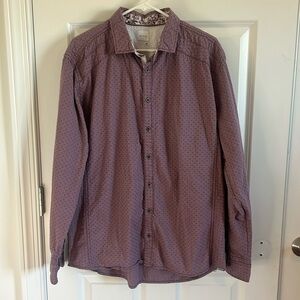J.B. Holt Athletic Collared Button Down Shirt Size XL Purplish color